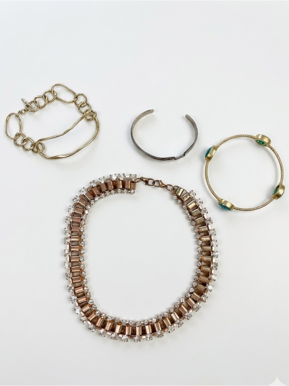Bundle of 4 Yoox Eclectic Designer Jewelry Bracelets and Statement Necklace